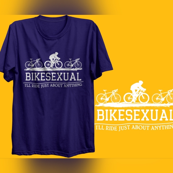 Bicycle Short Sleeve T-shirt Apparel Unisex Size Bike Enthusiast Theme - Picture 1 of 1